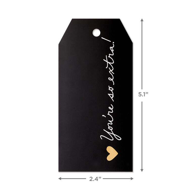 Hallmark Assorted Black White And Gold 12-Pack Gift Tags
