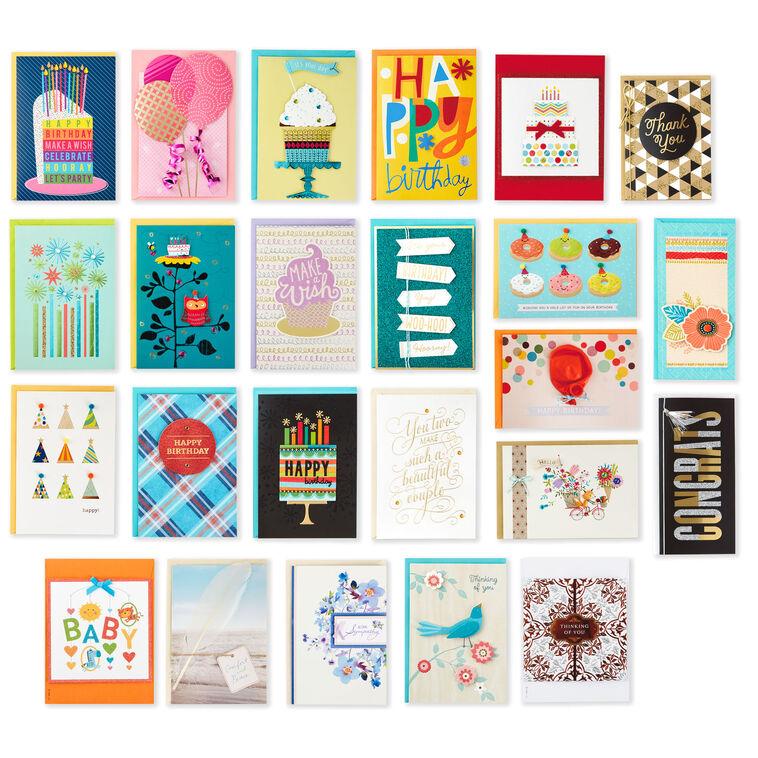 Hallmark Assorted Cards For All Occasions In Floral Organizer Box Box Of 24