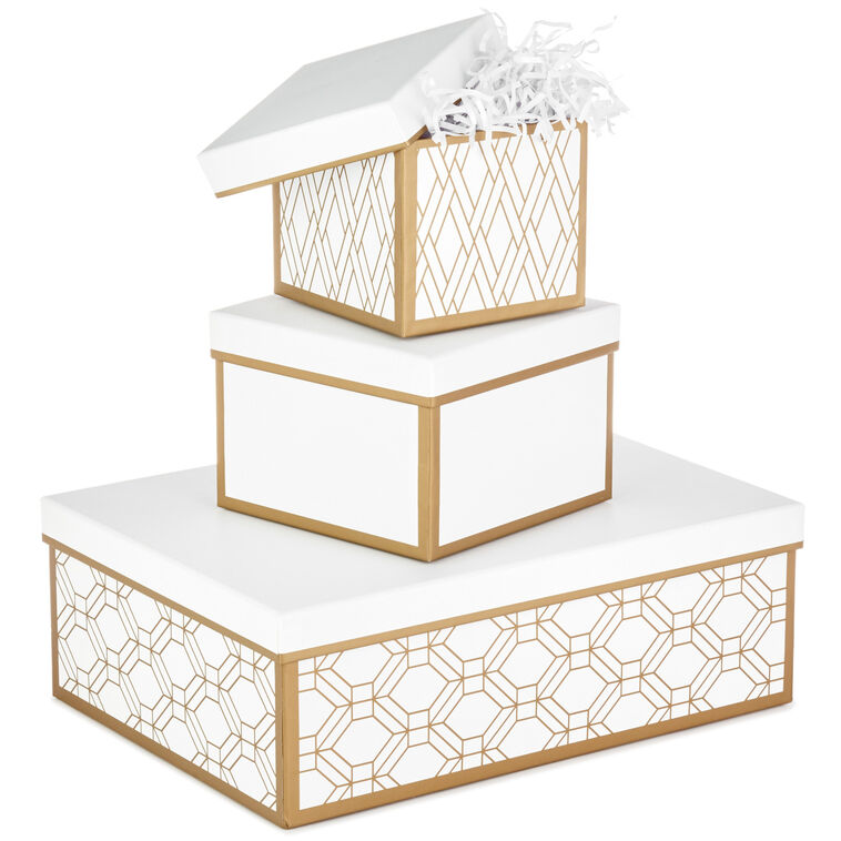 hallmark Assorted Nesting Boxes 3-Pack With Shredded Paper Filler
