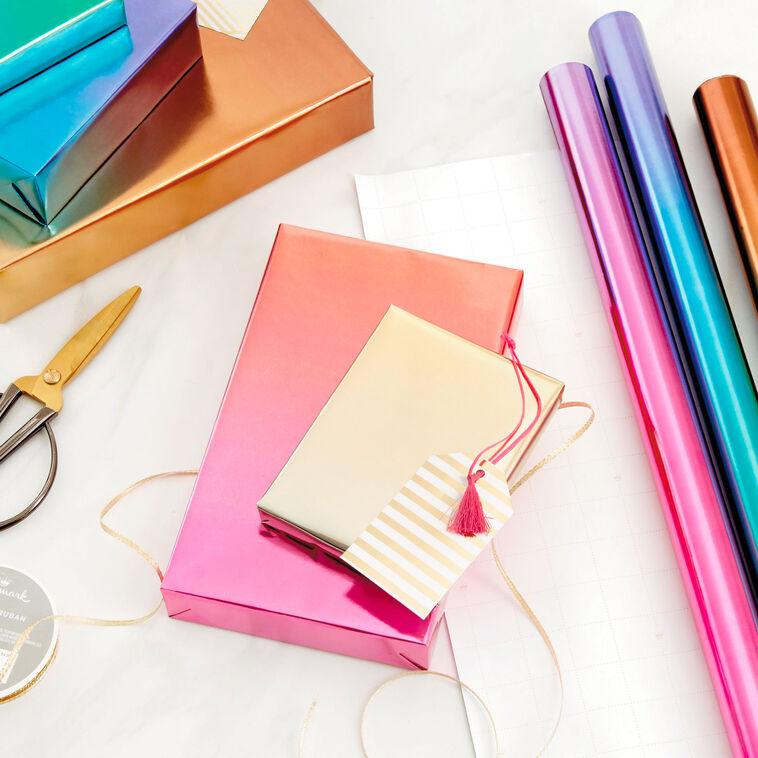Hallmark Assorted Ombré Foil 3-Pack Wrapping Paper 60 Sq. Ft Total