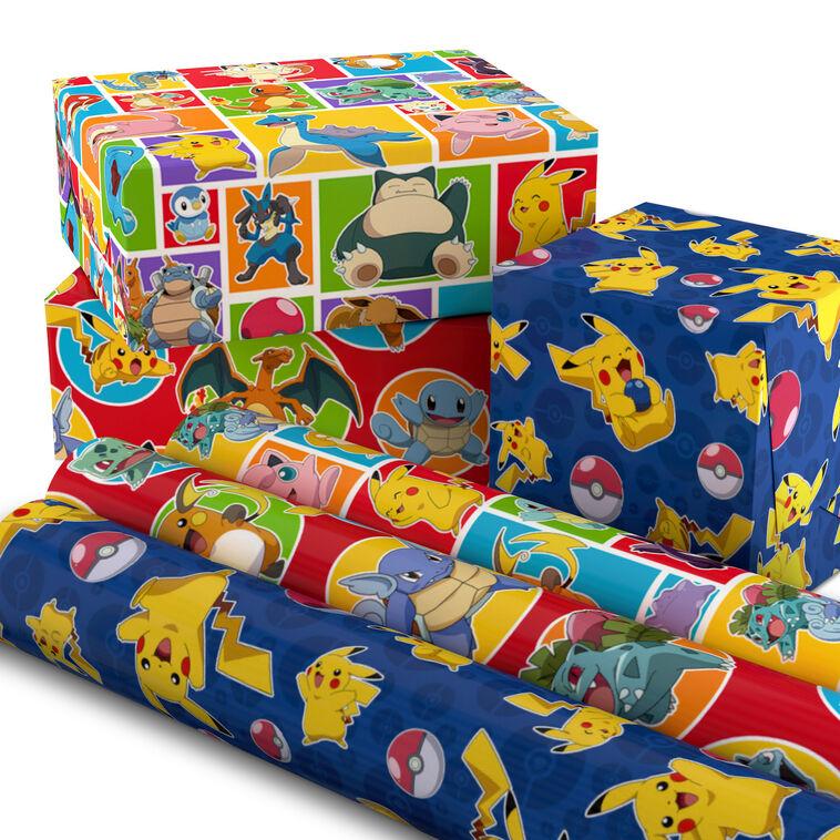 Hallmark Assorted Pokémon Wrapping Paper 3-Pack 60 Sq. Ft