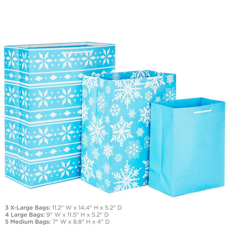 Hallmark Assorted Sizes And Designs 12-Pack Christmas Gift Bags