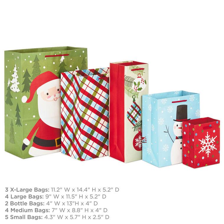 Hallmark Assorted Sizes And Designs 18-Pack Christmas Gift Bags