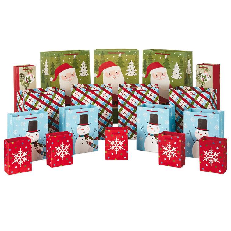hallmark Assorted Sizes and Designs 18-Pack Christmas Gift Bags