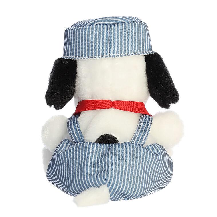 Hallmark Aurora Peanuts Palm Pals Snoopy Train Engineer Plush 5"