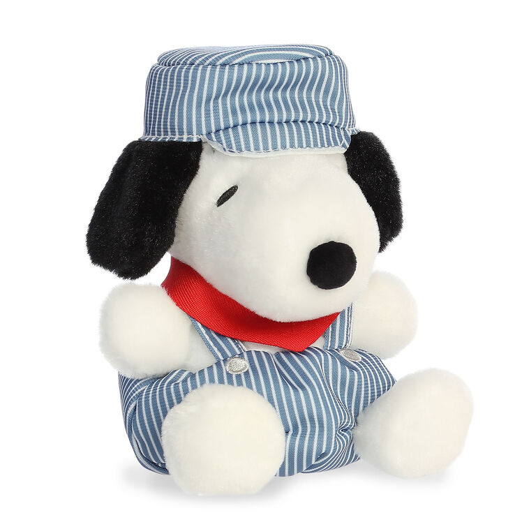 Hallmark Aurora Peanuts Palm Pals Snoopy Train Engineer Plush 5"