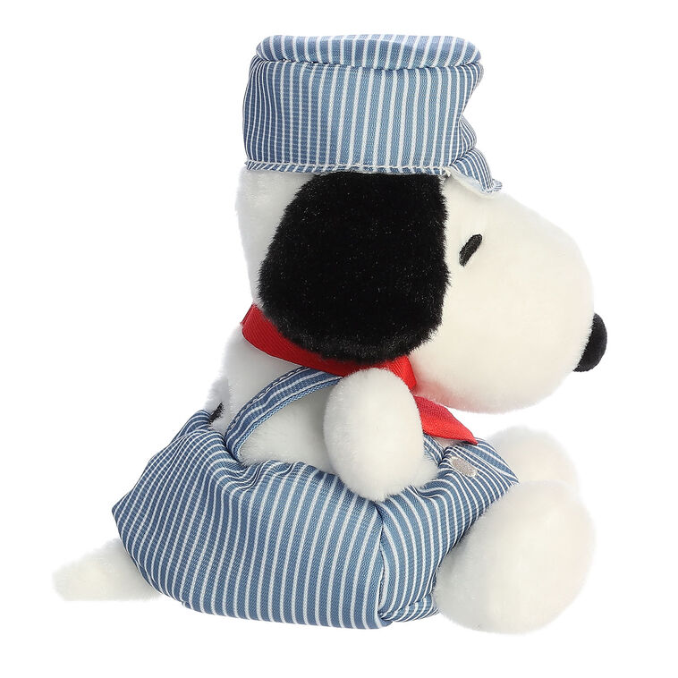 Hallmark Aurora Peanuts Palm Pals Snoopy Train Engineer Plush 5"