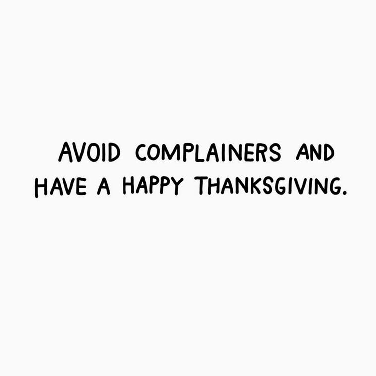 Hallmark Avoid The Complainers Funny Thanksgiving Card