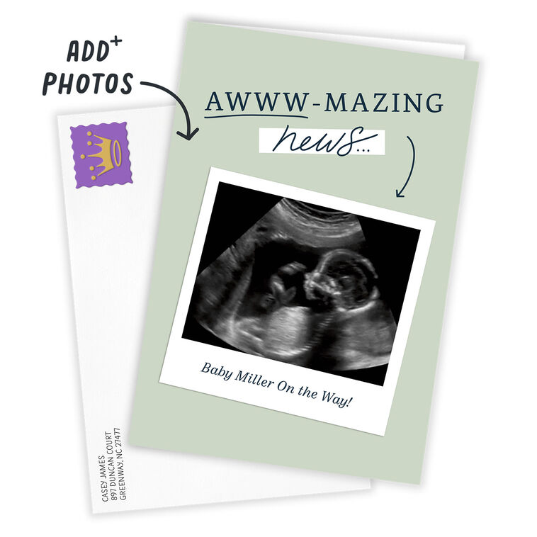 Hallmark Aw-Mazing News Custom Congratulations Card