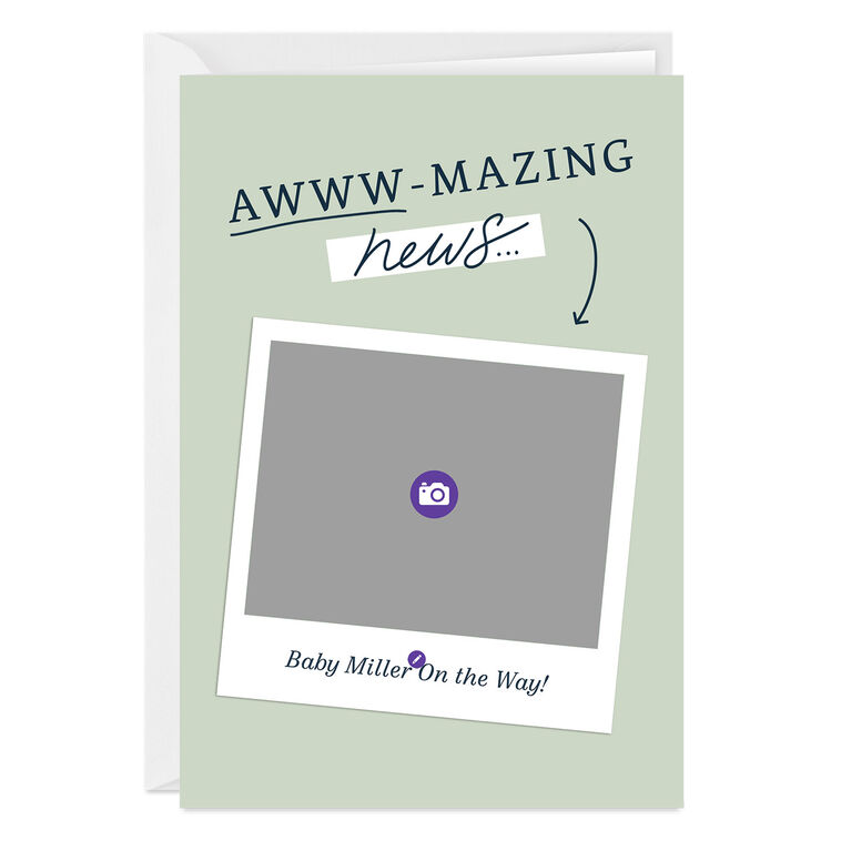 Hallmark Aw-Mazing News Custom Congratulations Card