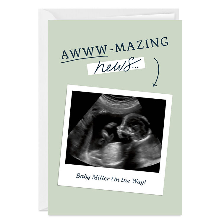 hallmark Aw-Mazing News Custom Congratulations Card