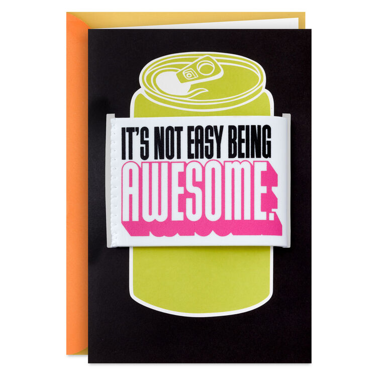 hallmark Awesome Funny Birthday Card With Can Cooler