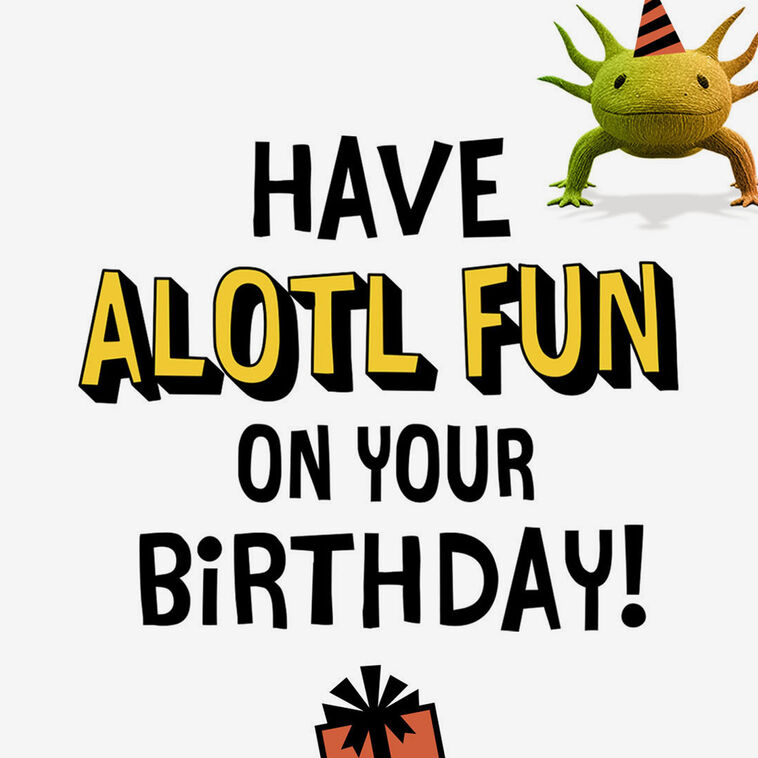 Hallmark Axolotls In Party Hats Birthday Card For Kid