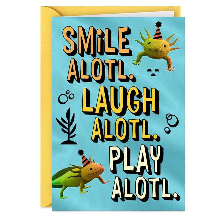 hallmark Axolotls in Party Hats Birthday Card for Kid