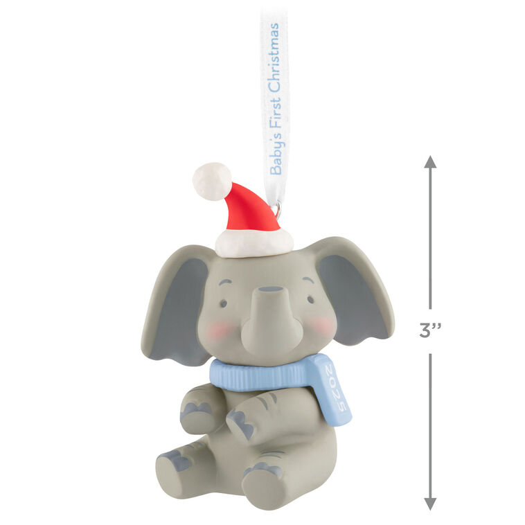 Hallmark Baby Boy's First Christmas Elephant 2025 Ornament