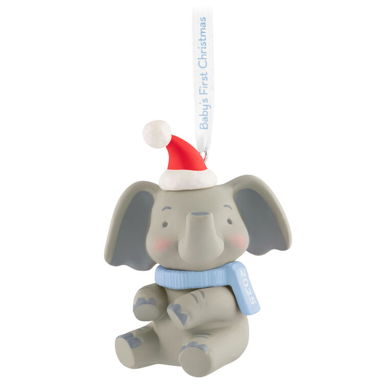 hallmark Baby Boy's First Christmas Elephant 2025 Ornament