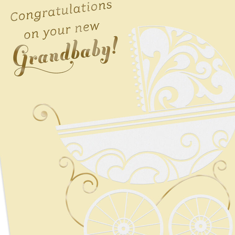 Hallmark Baby Carriage New Baby Card For Grandparents