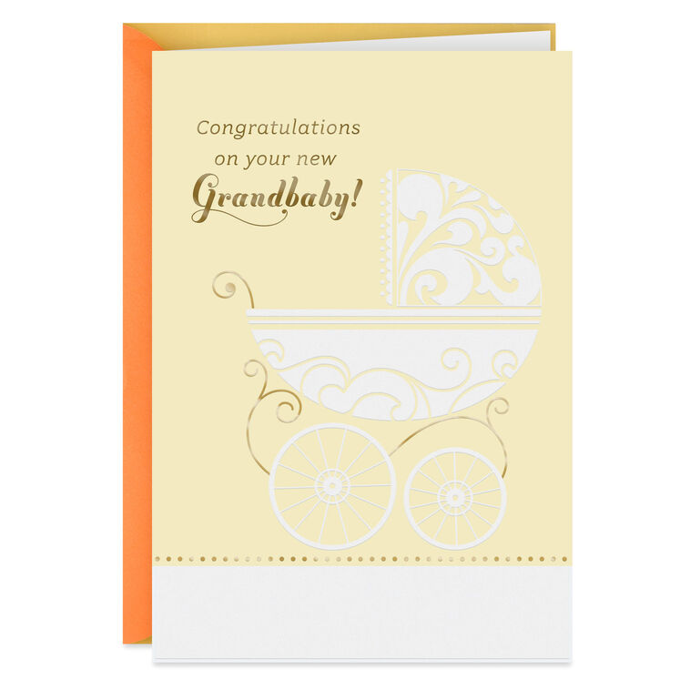 hallmark Baby Carriage New Baby Card for Grandparents