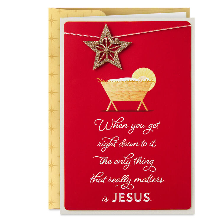 Hallmark Baby Jesus In The Manger Religious Boxed Christmas Cards Pack Of 16