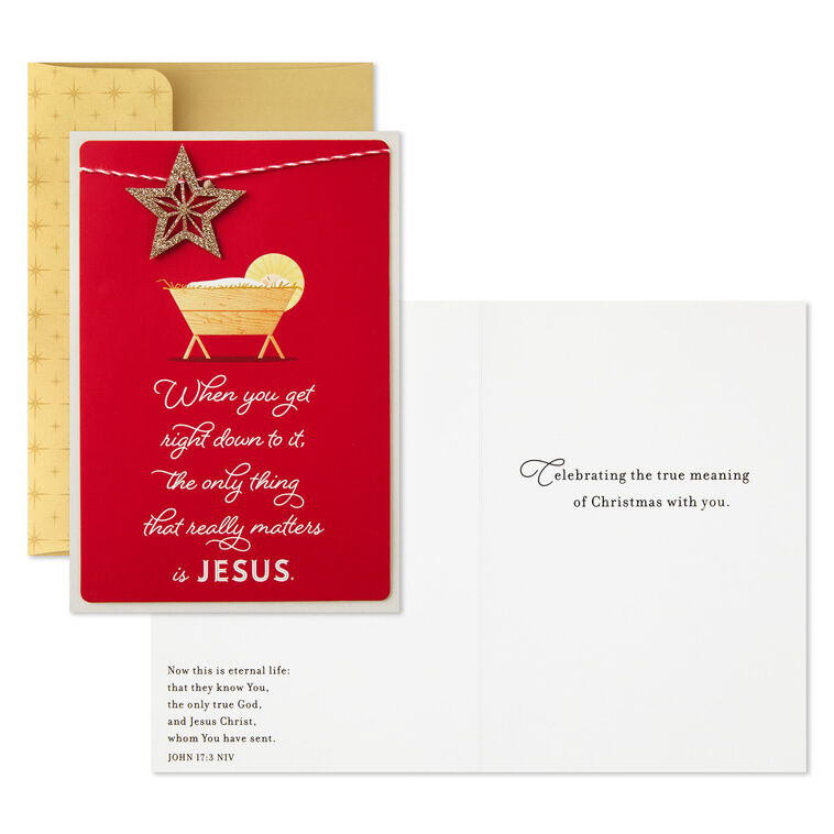 Hallmark Baby Jesus In The Manger Religious Boxed Christmas Cards Pack Of 16