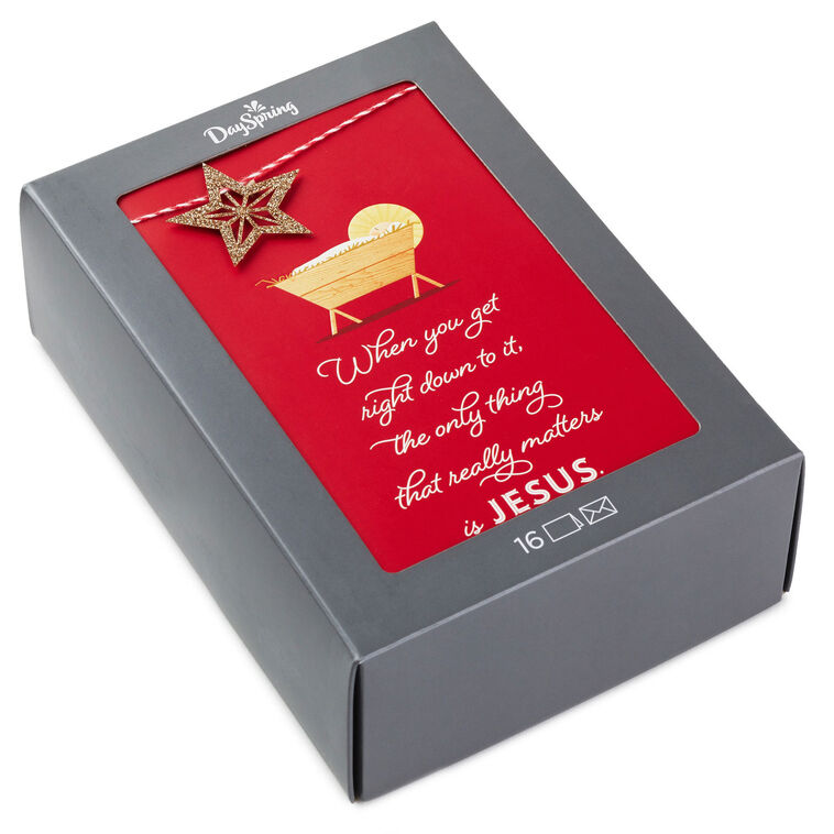 hallmark Baby Jesus in the Manger Religious Boxed Christmas Cards Pack of 16