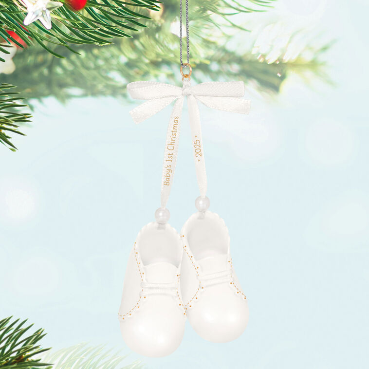 Hallmark Baby's 1st Christmas Baby Booties 2025 Porcelain Ornament