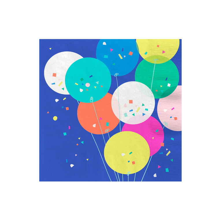 hallmark Balloons and Confetti Dinner Napkins Set of 16
