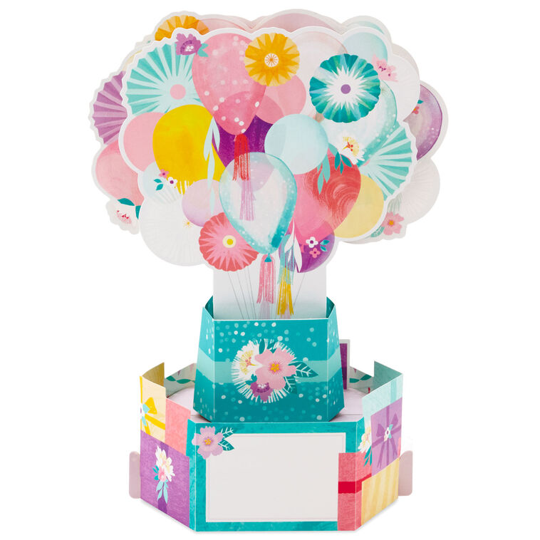 Hallmark Balloons And Presents 3D Pop-Up Birthday Card
