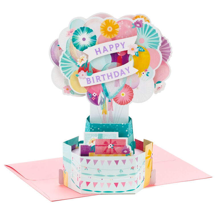 hallmark Balloons and Presents 3D Pop-Up Birthday Card
