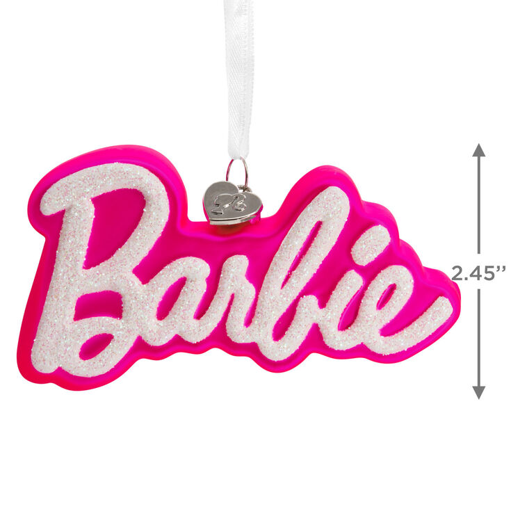 Hallmark Barbie™ Logo Blown Glass Hallmark Ornament