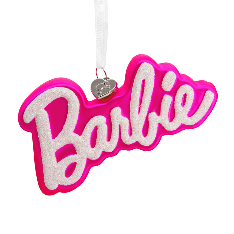 hallmark Barbie™ Logo Blown Glass Hallmark Ornament