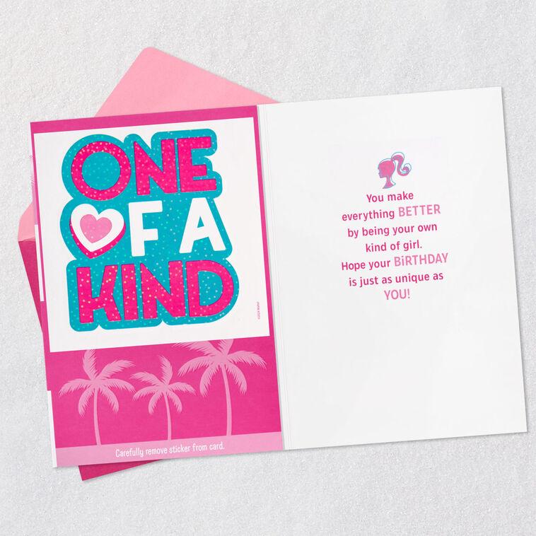 Hallmark Barbie™ You’re One-of-a-Kind Birthday Card With Sticker For Granddaughter