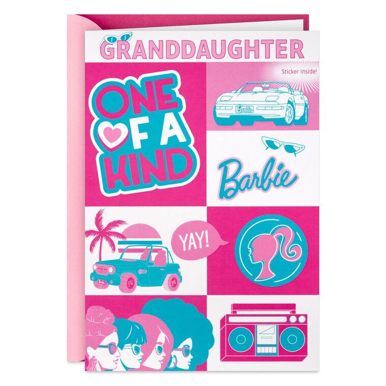 hallmark Barbie™ You’re One-of-a-Kind Birthday Card With Sticker for Granddaughter