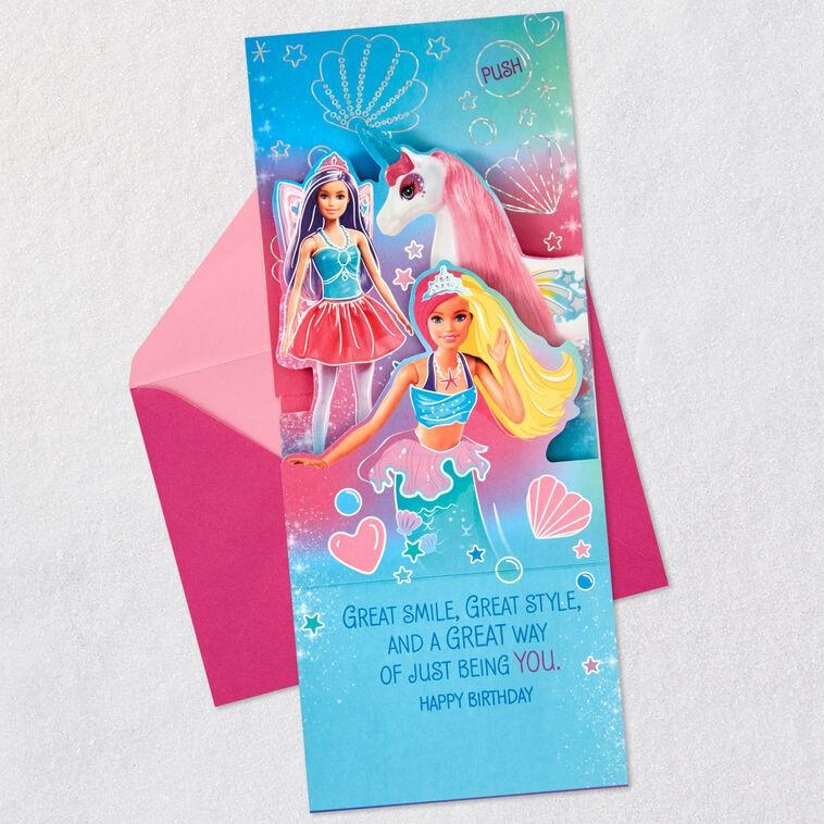 Hallmark Barbie™ You've Got It All Musical Pop-Up Birthday Card For Granddaughter