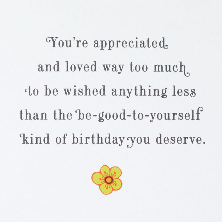Hallmark Be Good To Yourself Today Birthday Card For Mom