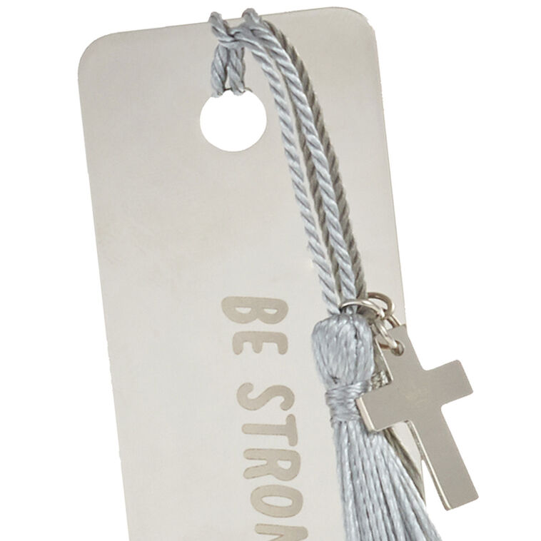 Hallmark Be Strong And Courageous Metal Bookmark With Cross Charm