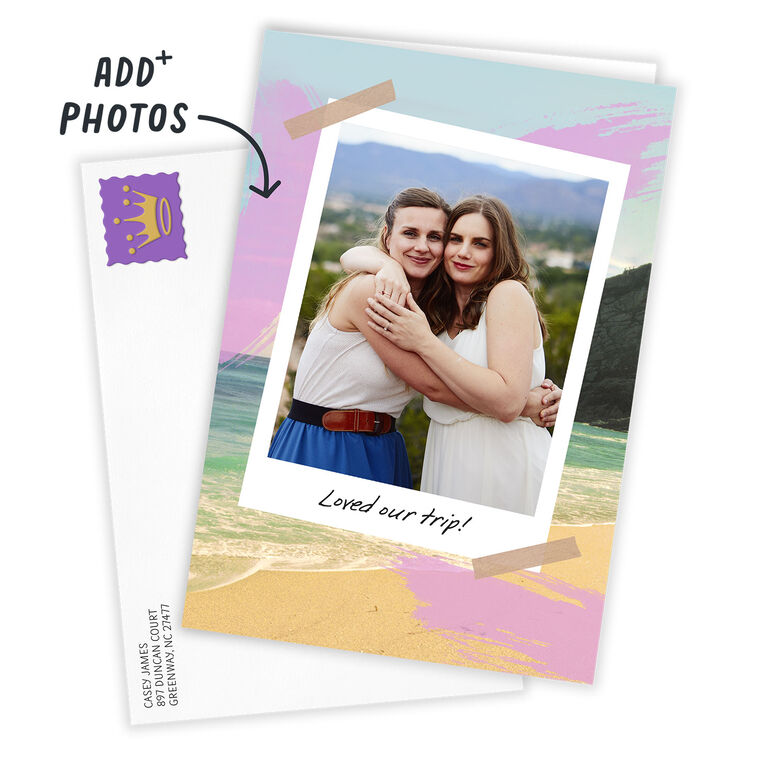 Hallmark Beach Scene Instant-Photo Frame Blank Custom Card