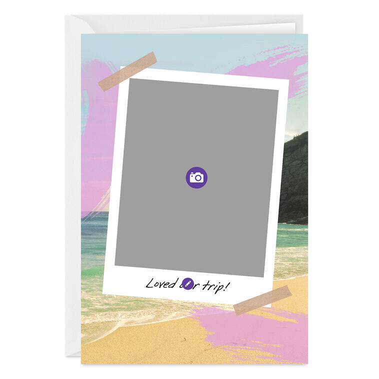Hallmark Beach Scene Instant-Photo Frame Blank Custom Card