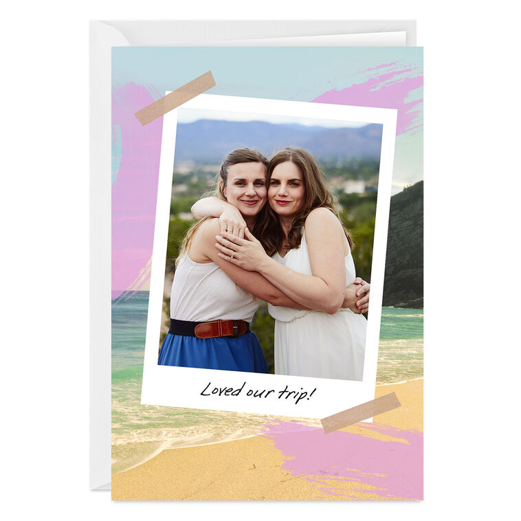 hallmark Beach Scene Instant-Photo Frame Blank Custom Card