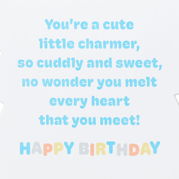 Hallmark Bear With Present And Balloons First Birthday Card
