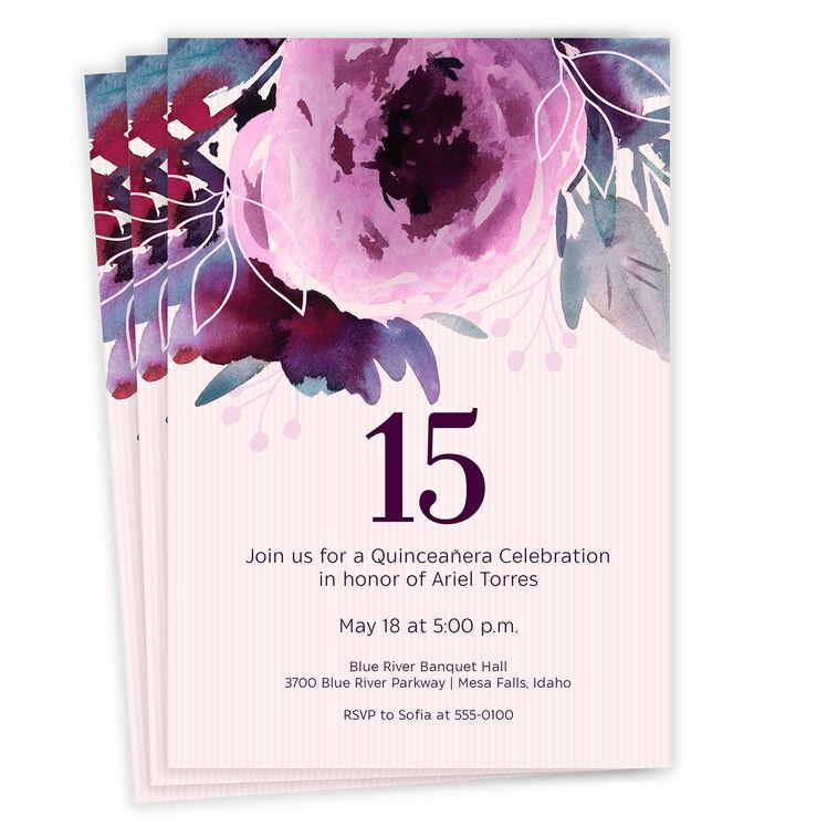 hallmark Beautiful Blooms Milestone Party Invitation