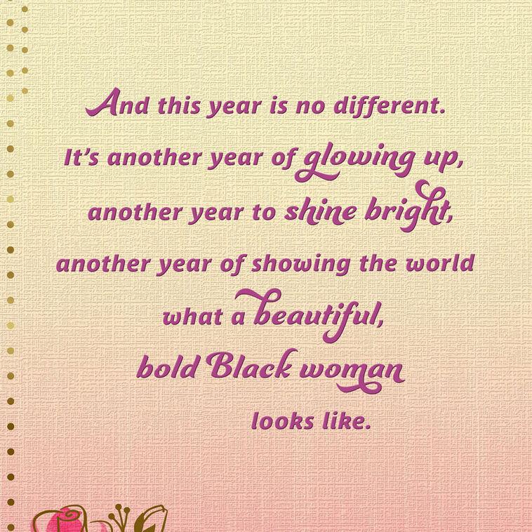 Hallmark Beautiful Bold Black Woman Birthday Card For Her