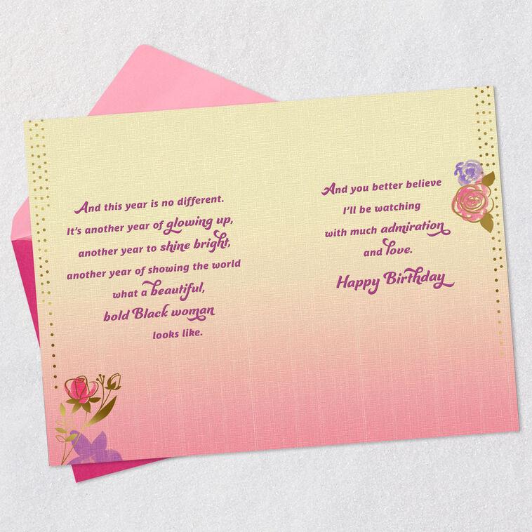Hallmark Beautiful Bold Black Woman Birthday Card For Her