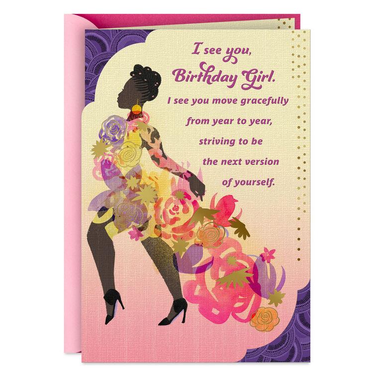 hallmark Beautiful Bold Black Woman Birthday Card for Her