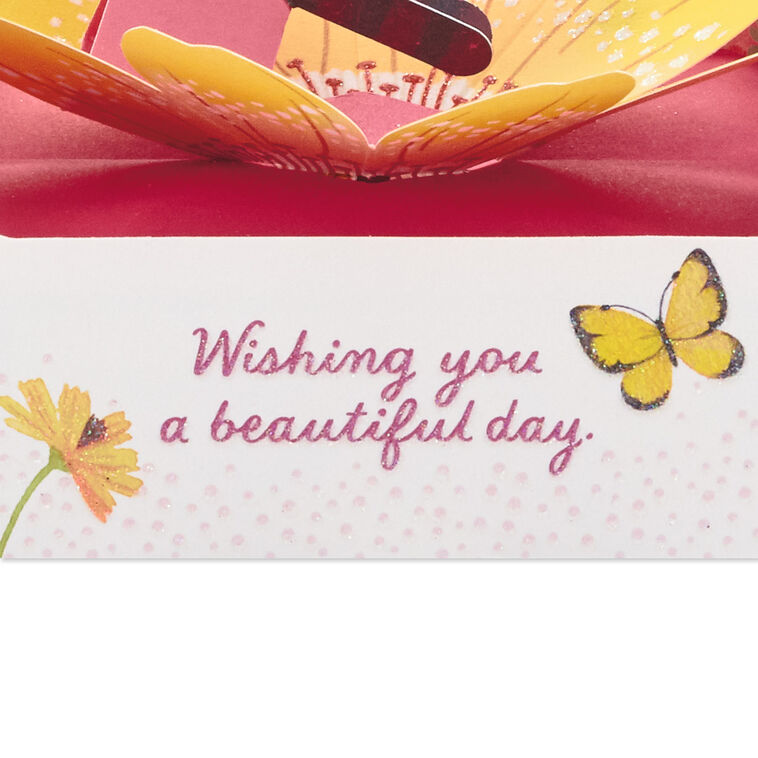 Hallmark Beautiful Day Butterfly And Flowers 3D Pop-Up Card