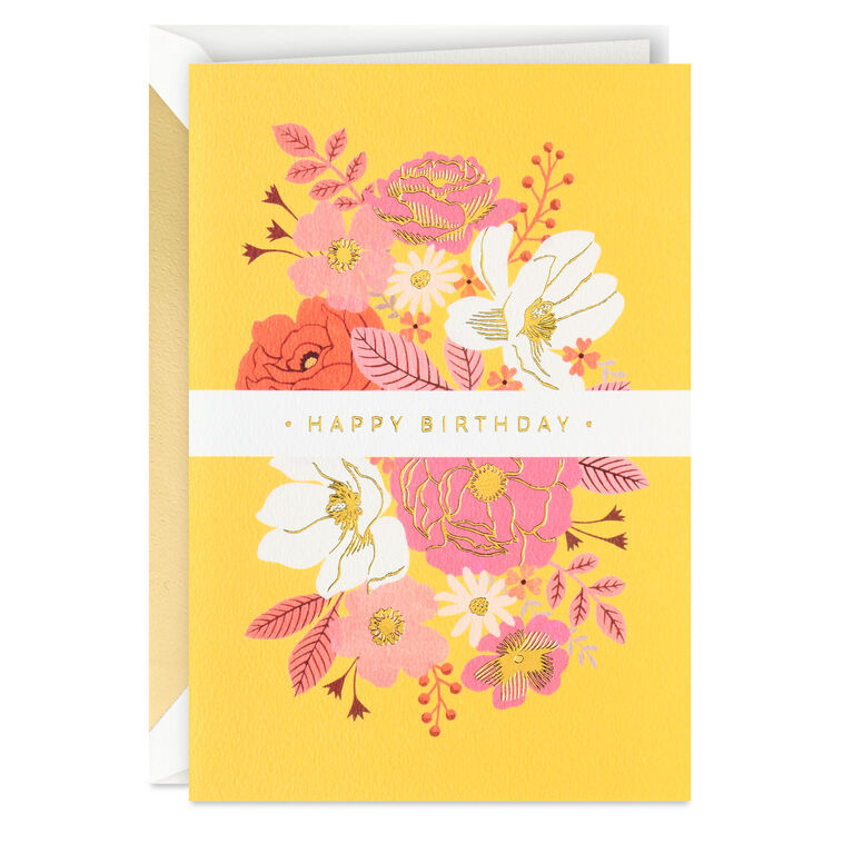 hallmark Beautiful Day Flower Bouquet Birthday Card