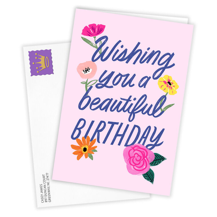 Hallmark Beautiful Day Wonderful Year Custom Birthday Card