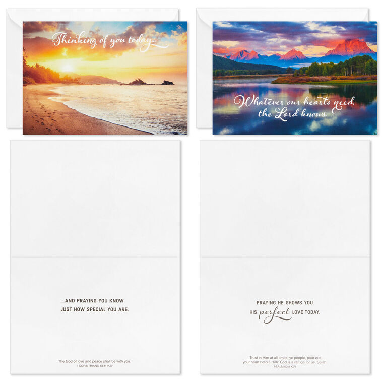 Hallmark Beautiful Views Boxed Religious Encouragement Cards Assortment Pack Of 12