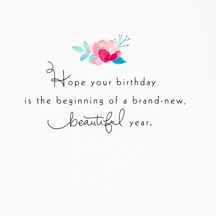 Hallmark Beautiful Year Butterfly On Flowers 3D Pop-Up Birthday Card