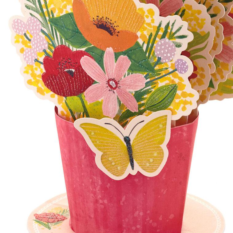 Hallmark Beautiful You Flower Bouquet 3D Pop-Up Card